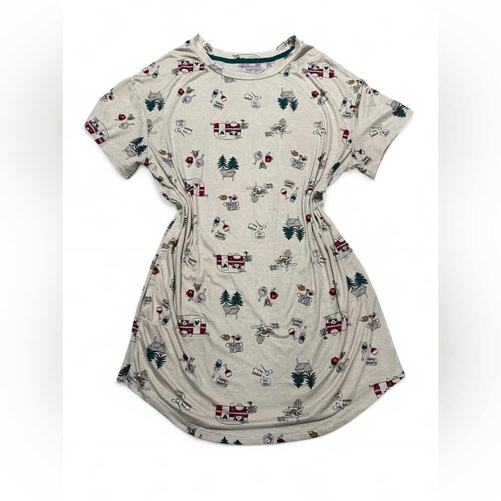 Festive Holiday Print Dress